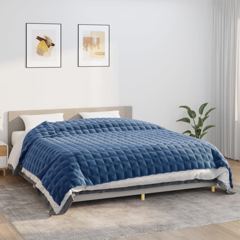 

Cloris Designer Furniture Утяжеленное одеяло синее 220x260 см 11 кг Ткань 2024 г. Новинка Vidaxl