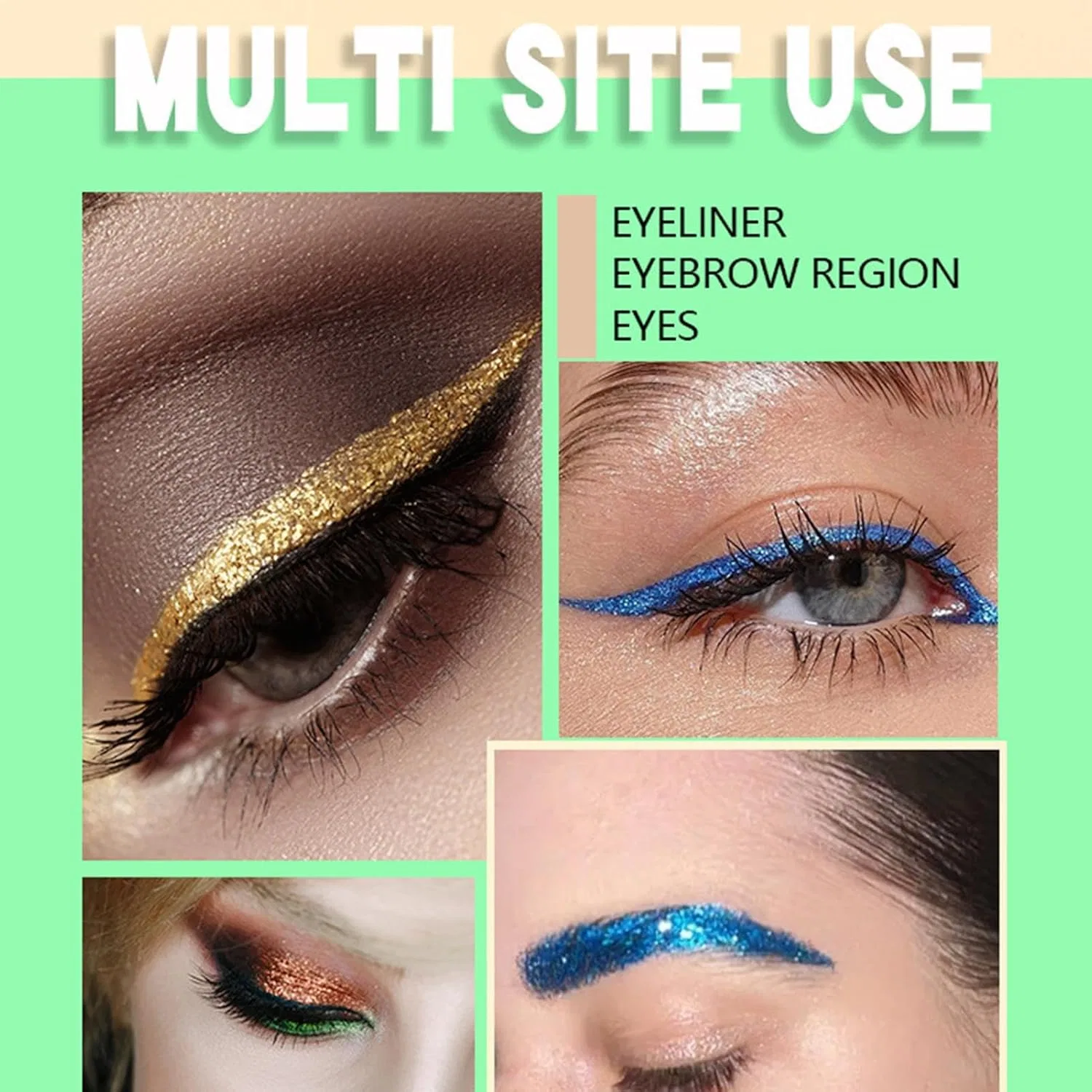 Набор карандашей для глаз Glitter Eyeliner Pencil Set, 7 цветов, без бренда — фото 4