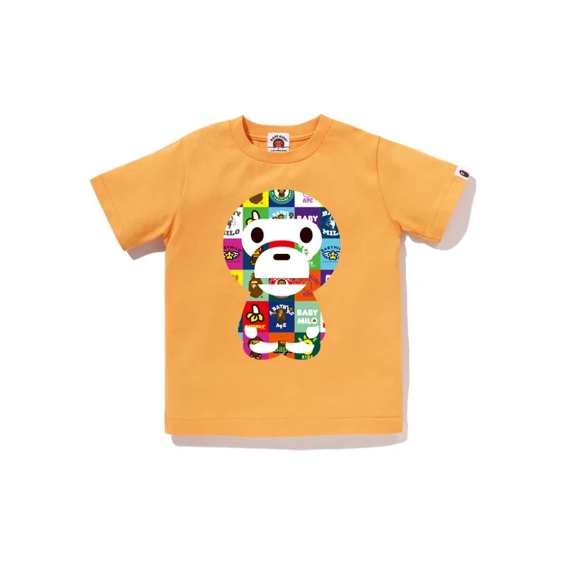 Футболка детская A BATHING APE оранжевая