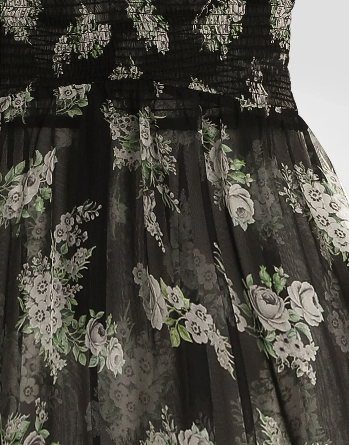 Комбинезон из шифона с цветочным принтом "маленький букет" DOLCE & GABBANA, бежевый — фото 4
