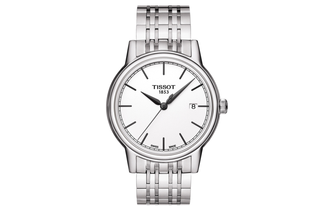 

TISSOT Часы Carson Elite Series Quartz Movement Men's Watch Watch 40mm White Dial Stainless Steel Case