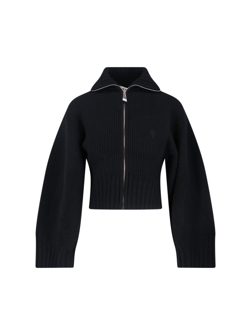 

Короткий свитер с резинкой The Attico, черный