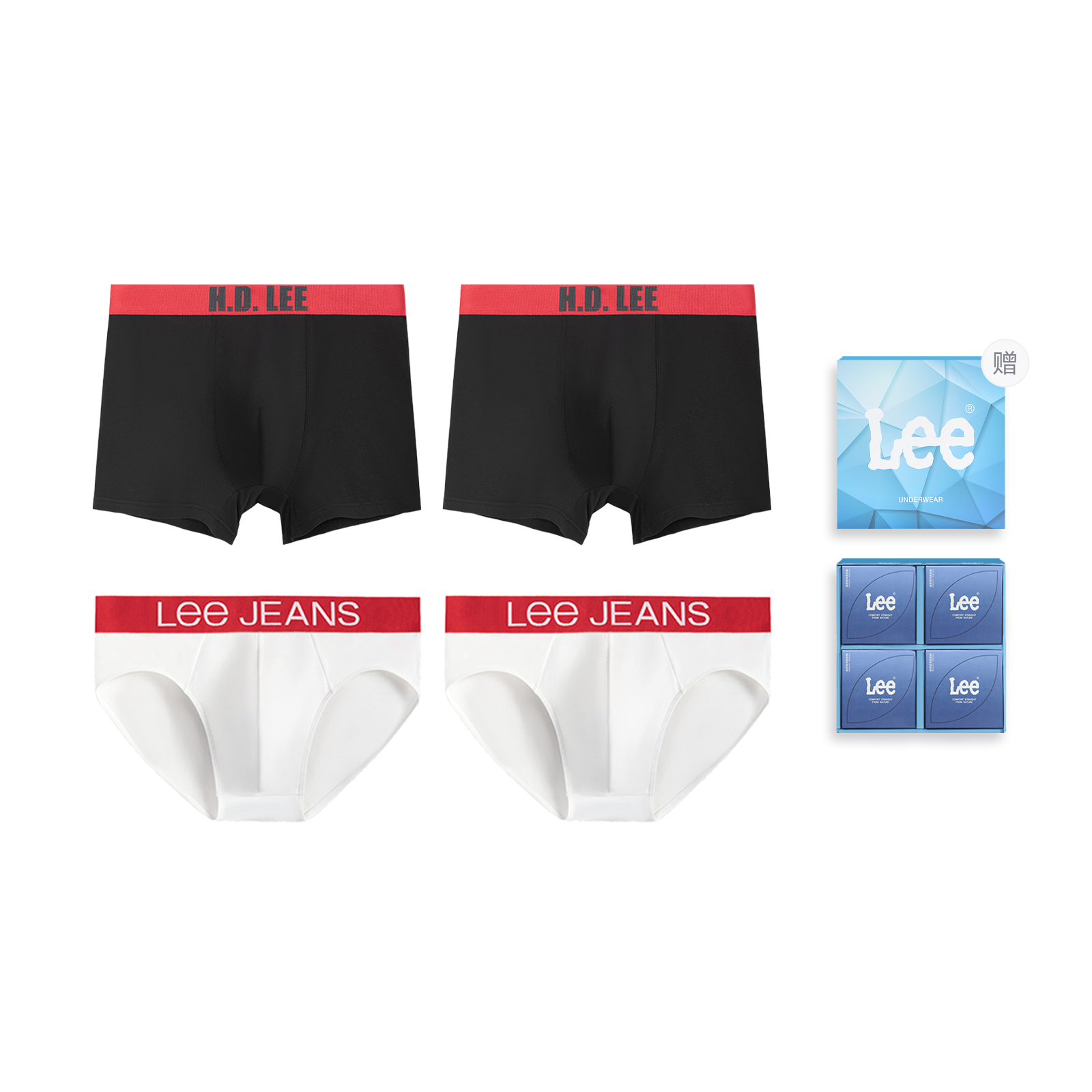 

Xline трусы мужские 4 штуки подарочный набор Lee, белый