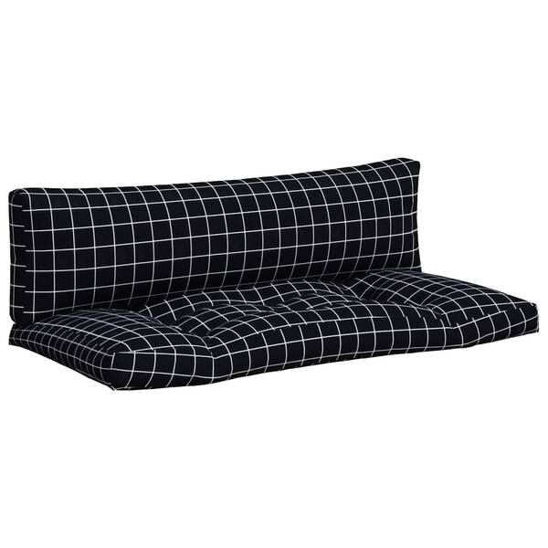 

Подушка на сиденье vidaXL 3005779-2 (2 шт), 58x10x110 см, черно-белый