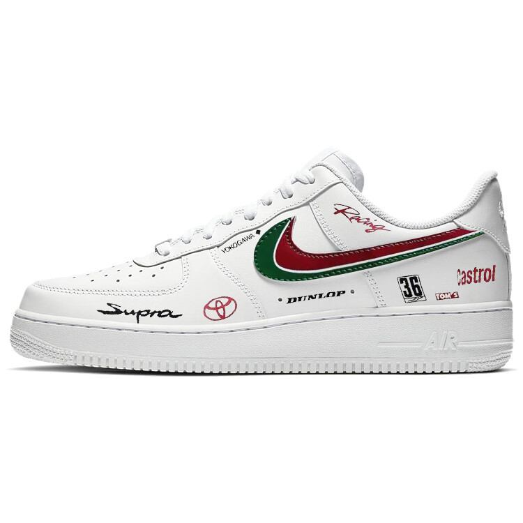 

Кроссовки Nike Air Force 1 Skateboarding Shoes Women's Low-top White/red, белый