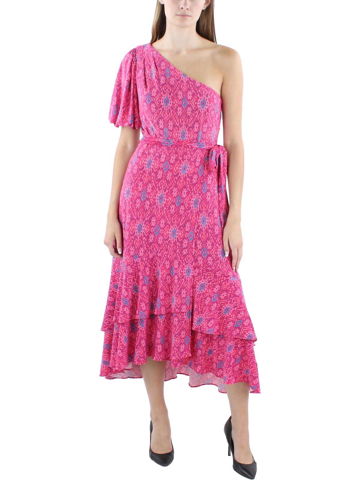

Женское платье-халат с принтом длиной до колена Lauren Ralph Lauren, цвет fuchsia multi