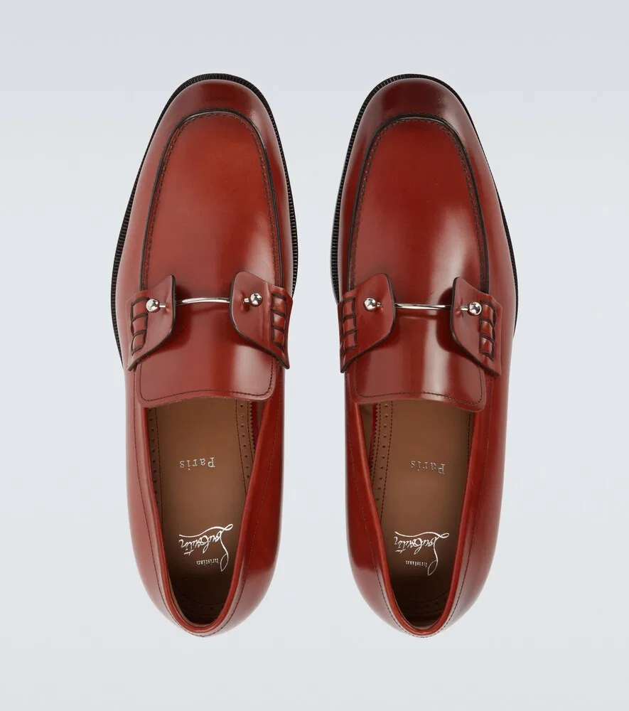Кожаные лоферы Chambeliss Christian Louboutin, коричневый — фото 4