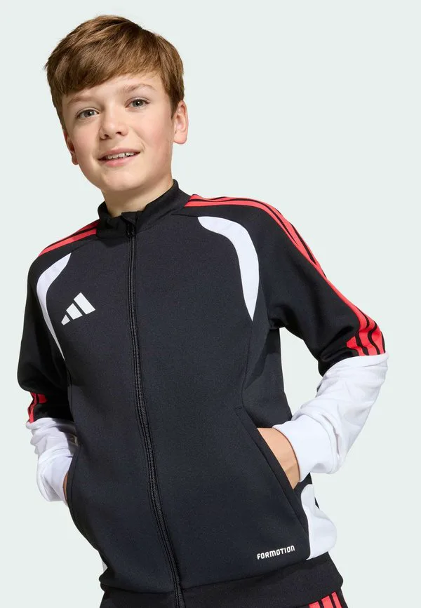 Тренировочная куртка Adidas Performance, Black Semi Lucid Red — фото 4