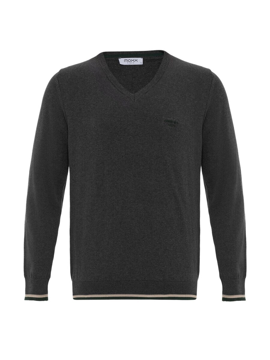 

Свитер с v-образным вырезом Moxx Paris Sweater, серый