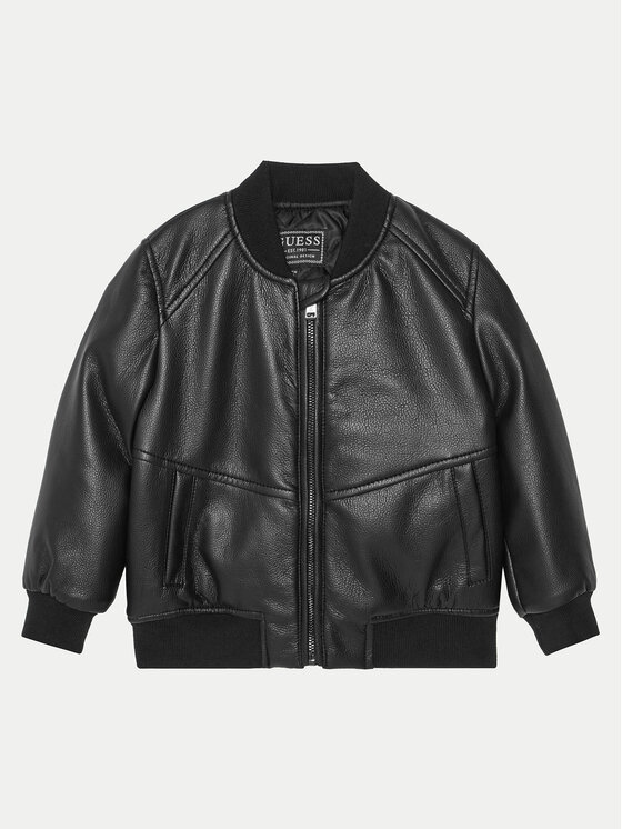 

Куртка из искусственной кожи прямого кроя N5RL08 WH2J0 Guess, черный