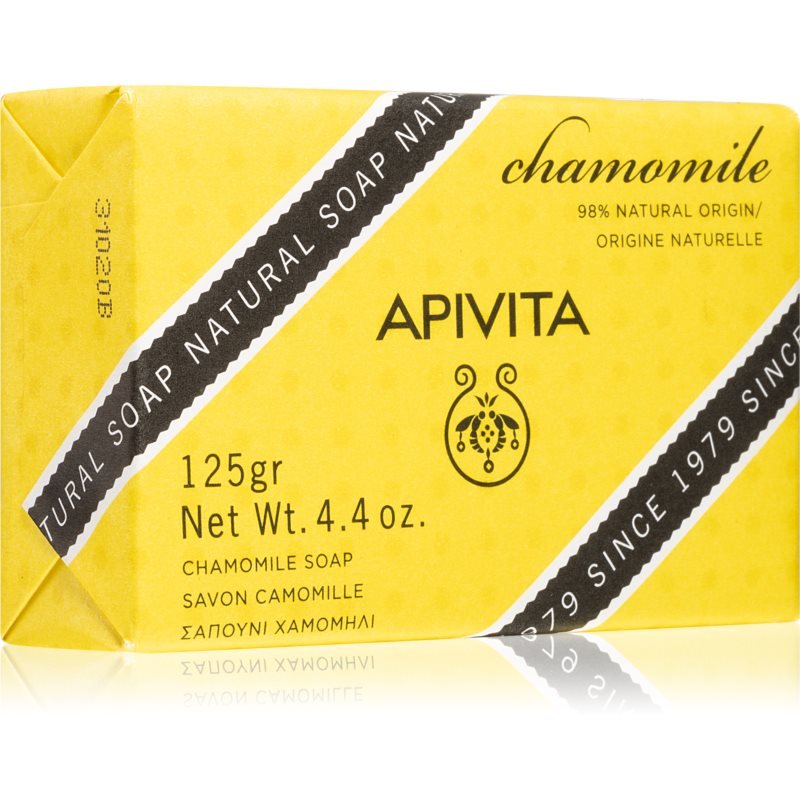 

Очищающее мыло Apivita Natural Soap с экстрактом ромашки, 125 г