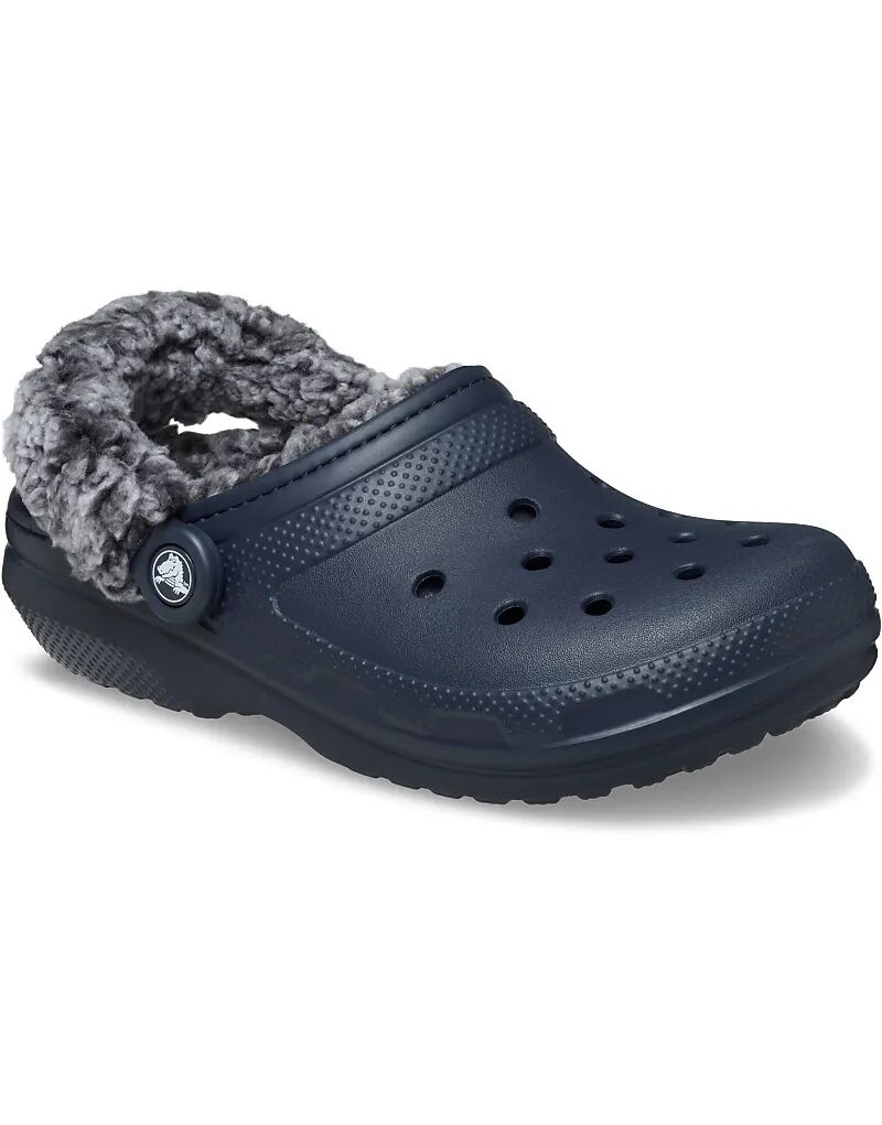 Классические сабо Crocs с флисовой подкладкой, темно-синего цвета — фото 2