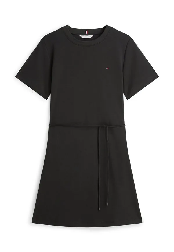 Платье-Футболка из трикотажа в стиле интерлок Tommy Hilfiger, Black — фото 3