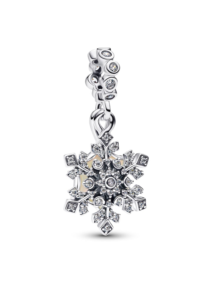 

Pandora Серебряный опалесцентный кулон в виде снежинки