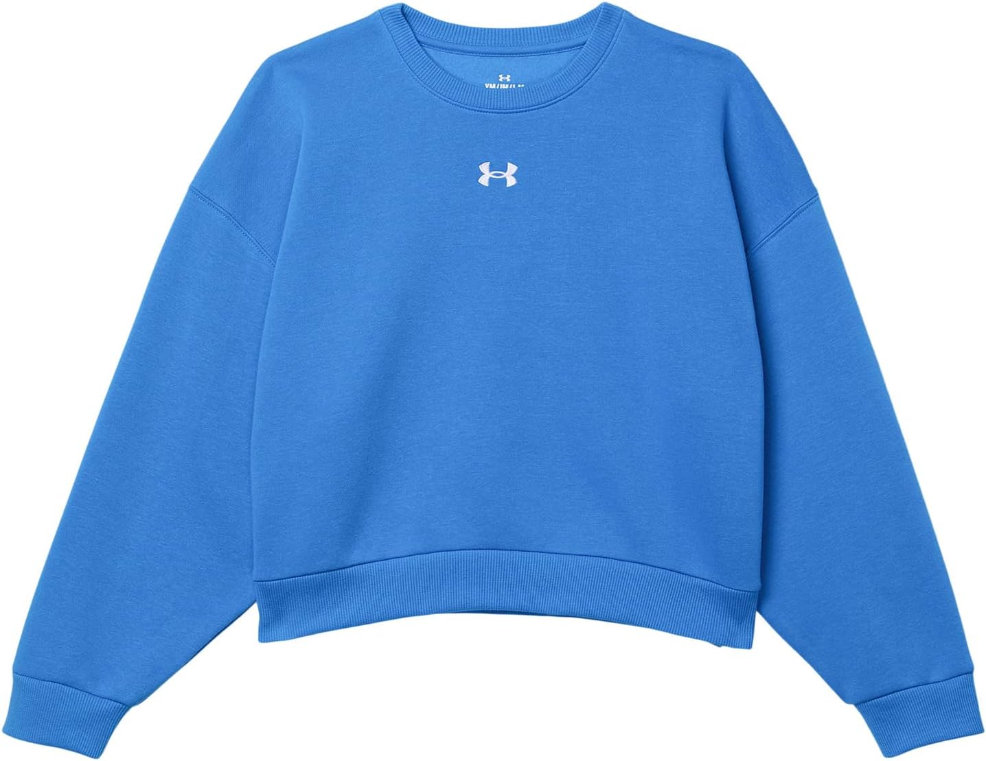 

Толстовка Under Armour Kids Rival Fleece Oversized Crew, цвет Blue Atlantis/White