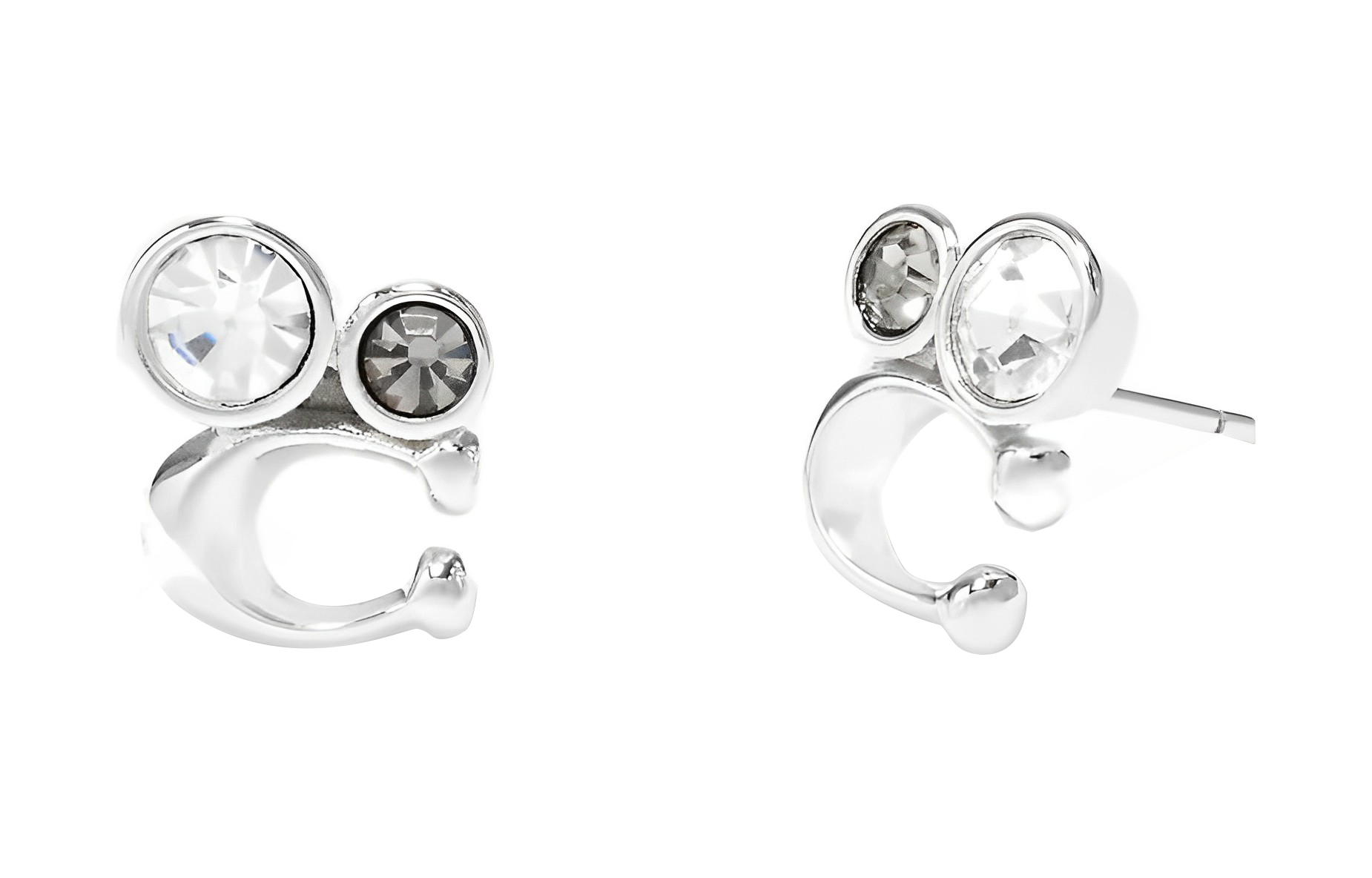 

COACH Серьги-гвоздики из серебра 925 пробы с латунью и хрустальным стеклом для женщин