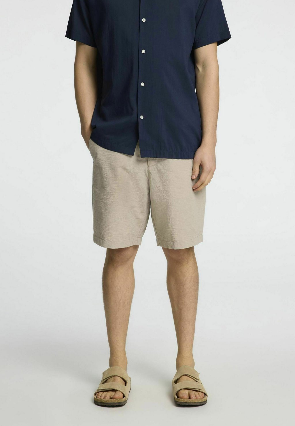 

Шорты SLHREGULAR KARL SEERSUCKER Selected Homme, бежевый