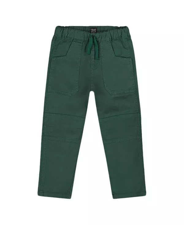 

Детские спортивные брюки из саржи с накладными карманами - для малышей. Deux Par Deux, зеленый