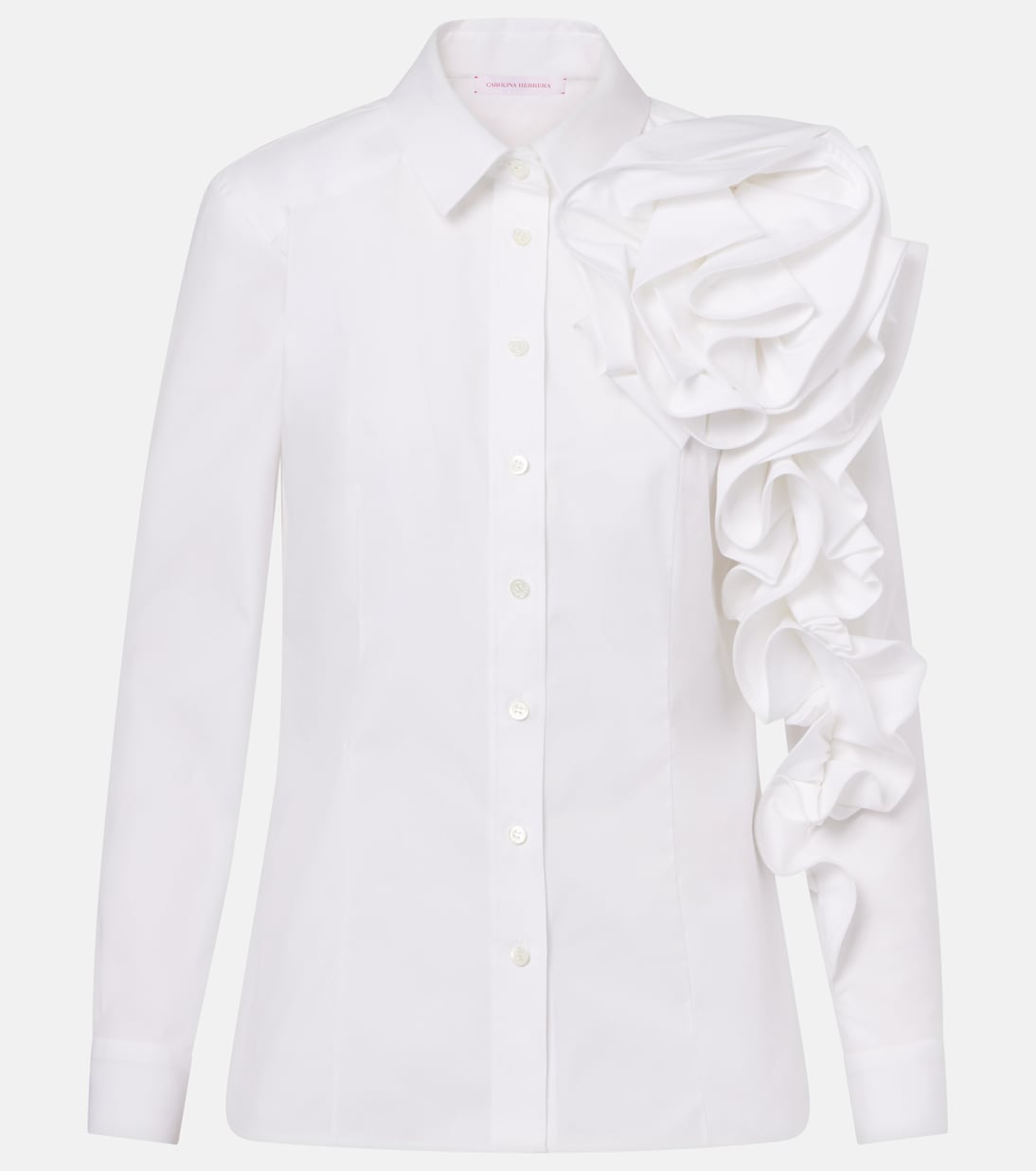 

Рубашка из хлопка с розеткой Carolina Herrera, белый