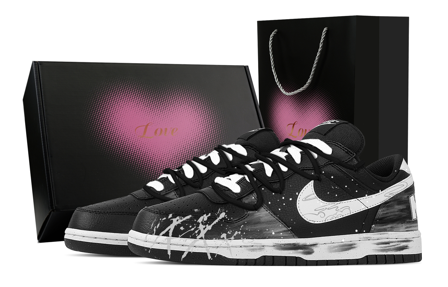 

Nike Мужские кроссовки для скейтбординга Big Infinite Land устойчивые к истиранию дышащие низкие черно-серые