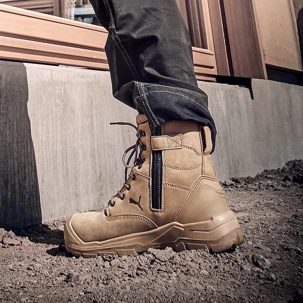 Рабочие ботинки PUMA Safety Conquest Black High Work Boots Safety Boots S3 HRO SRC с защитным колпачком из стекловолокна, нескользящей подошвой и термостойким покрытием, мужские — фото 2