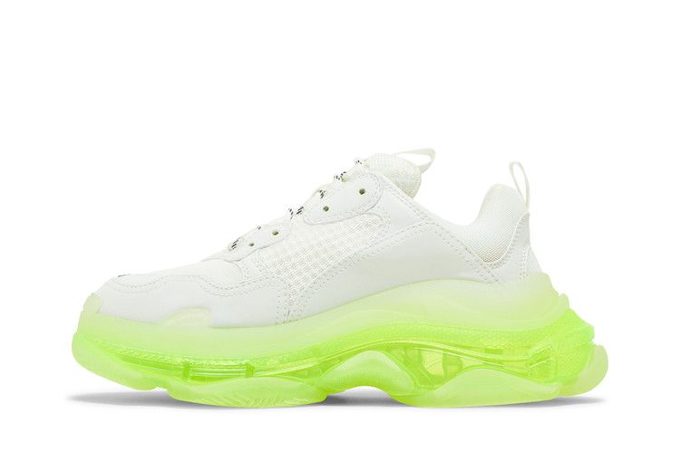 Кроссовки Balenciaga Balenciaga Wmns Triple S Sneaker 'Clear Sole - White Fluo Yellow', белый — фото 4