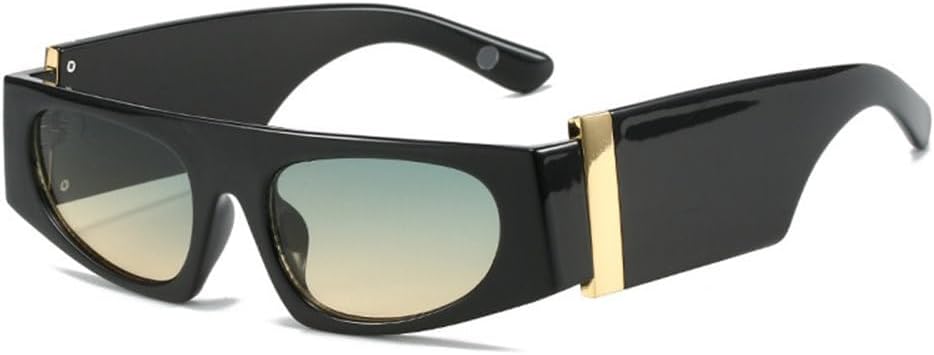 

Солнцезащитные очки LVTFCO Retro Cat Eye для женщин с градиентным переходом цвета, модные широкие дужки, модные панк-очки для мужчин, солнцезащитные очки UV400, Black Green