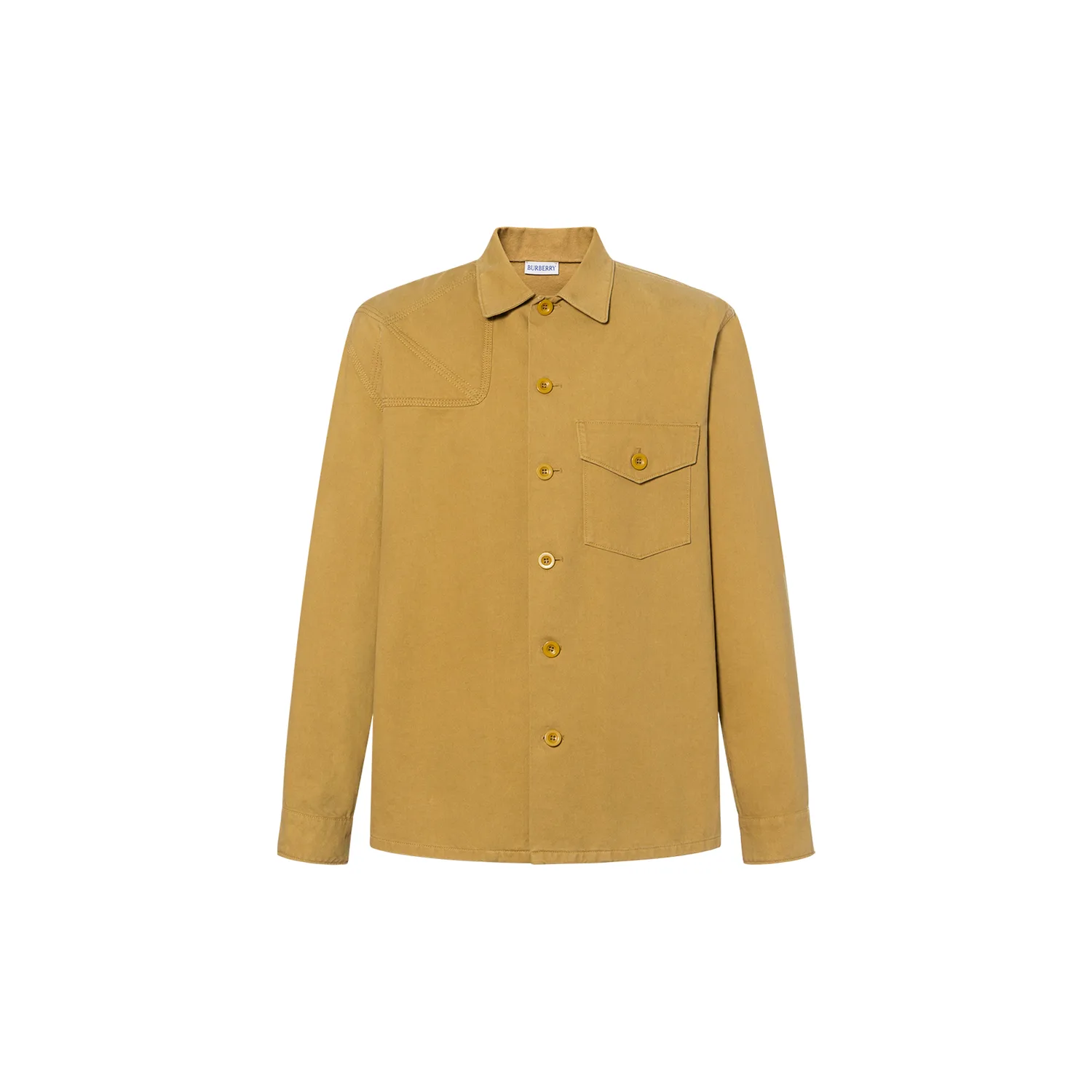 Рубашка Burberry мужская хлопковая с панелями, цвет манила