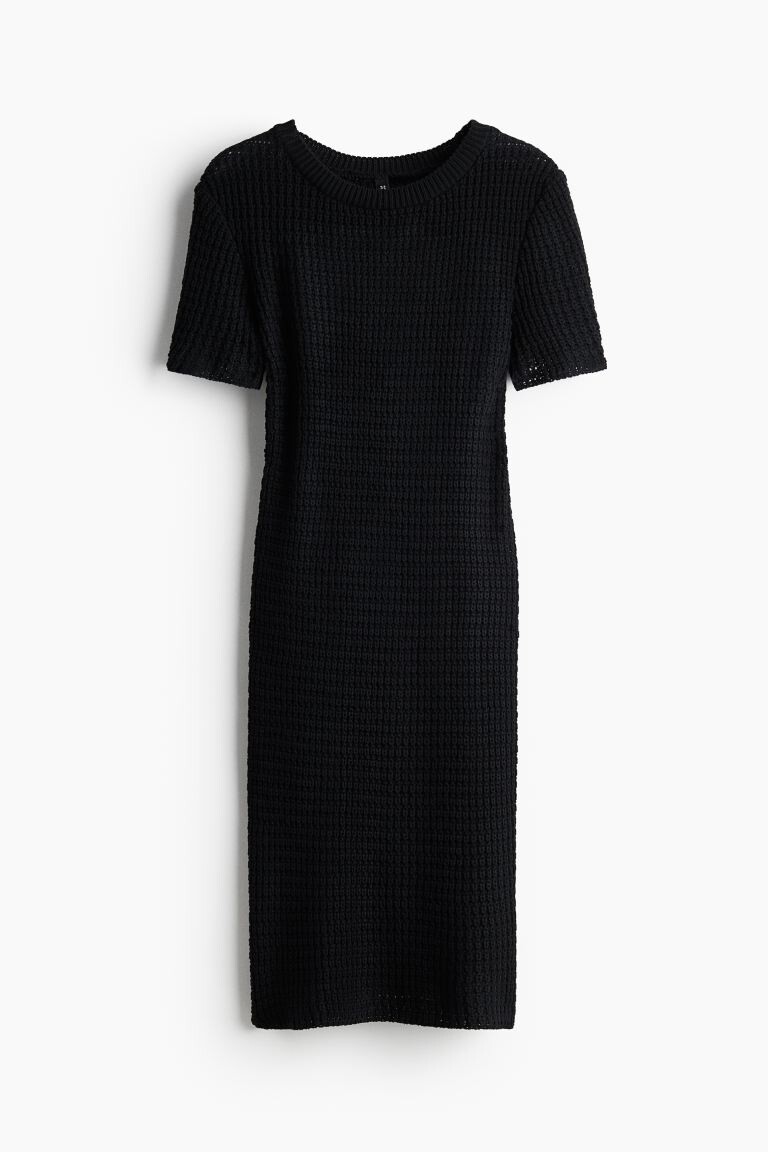 

Вязанное платье H&M, черный