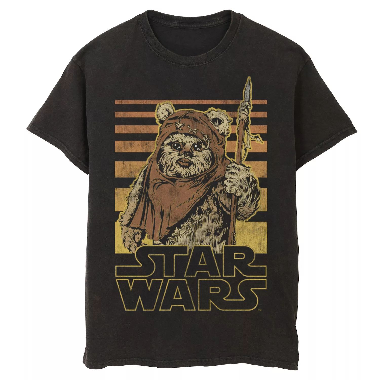 

Мужская футболка Wicket Retro Ewok Sunset с полутоновым рисунком Star Wars