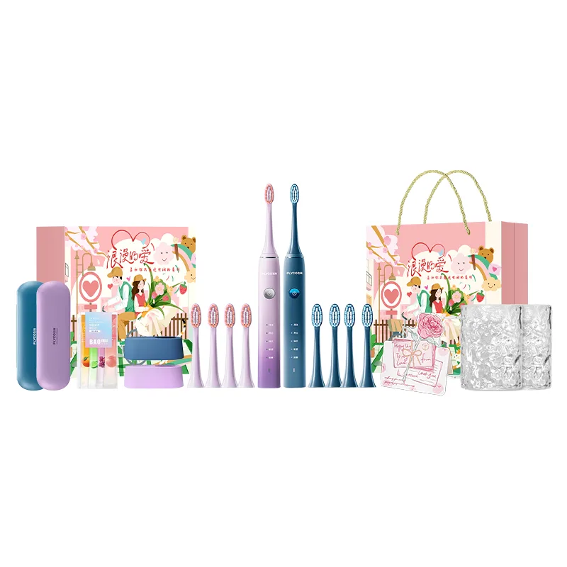 Электрическая зубная щетка FLYCO, FT7105 Deep Sea Blue+FT7105 Romantic Pink, Exclusive Surprise Box
