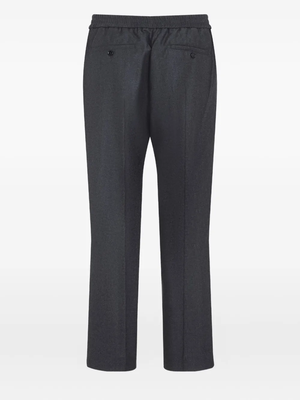 

Шерстяные брюки с резинкой на талии AMI Paris, серый