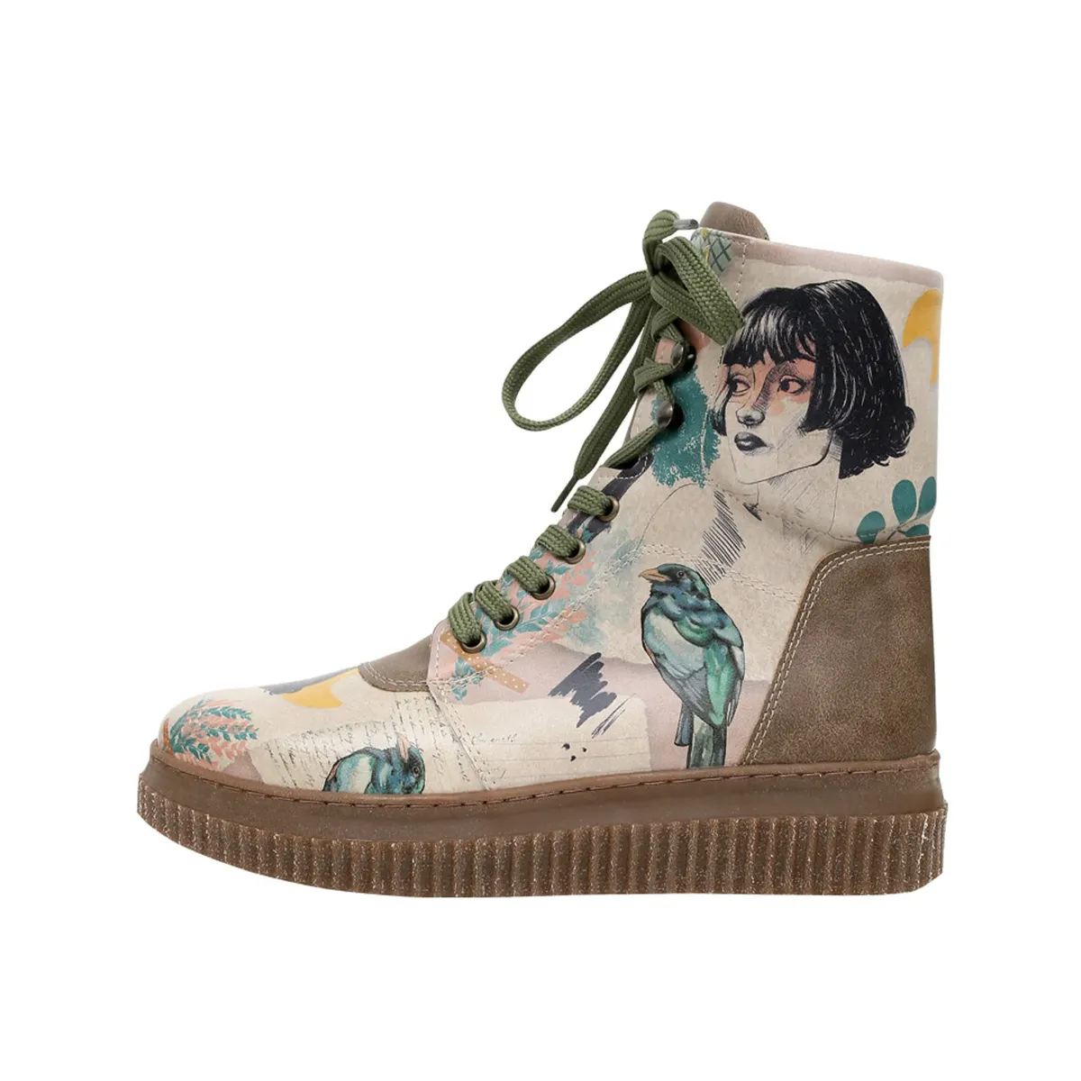 Сапоги на шнуровке DOGO "Women's Future Boots Sonnet From Life Vegan Женские ботинки / женские", Vegan, цвет Natur — фото 3