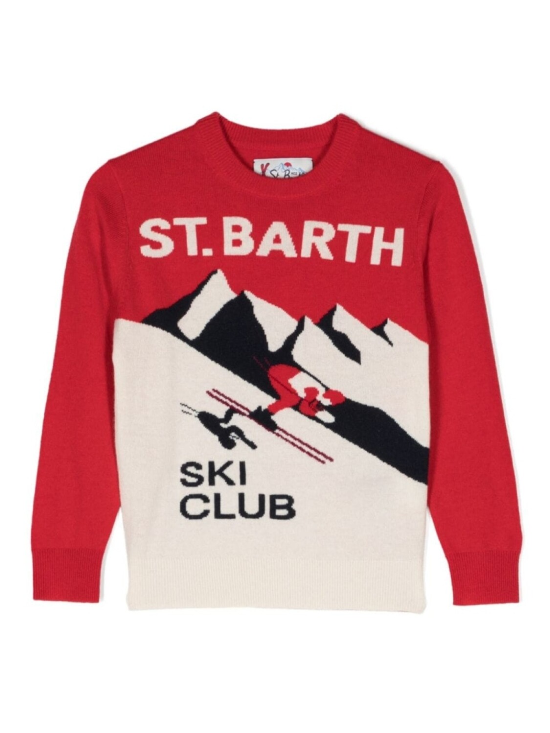 

MC2 Saint Barth жаккардовый джемпер Poastcard, красный