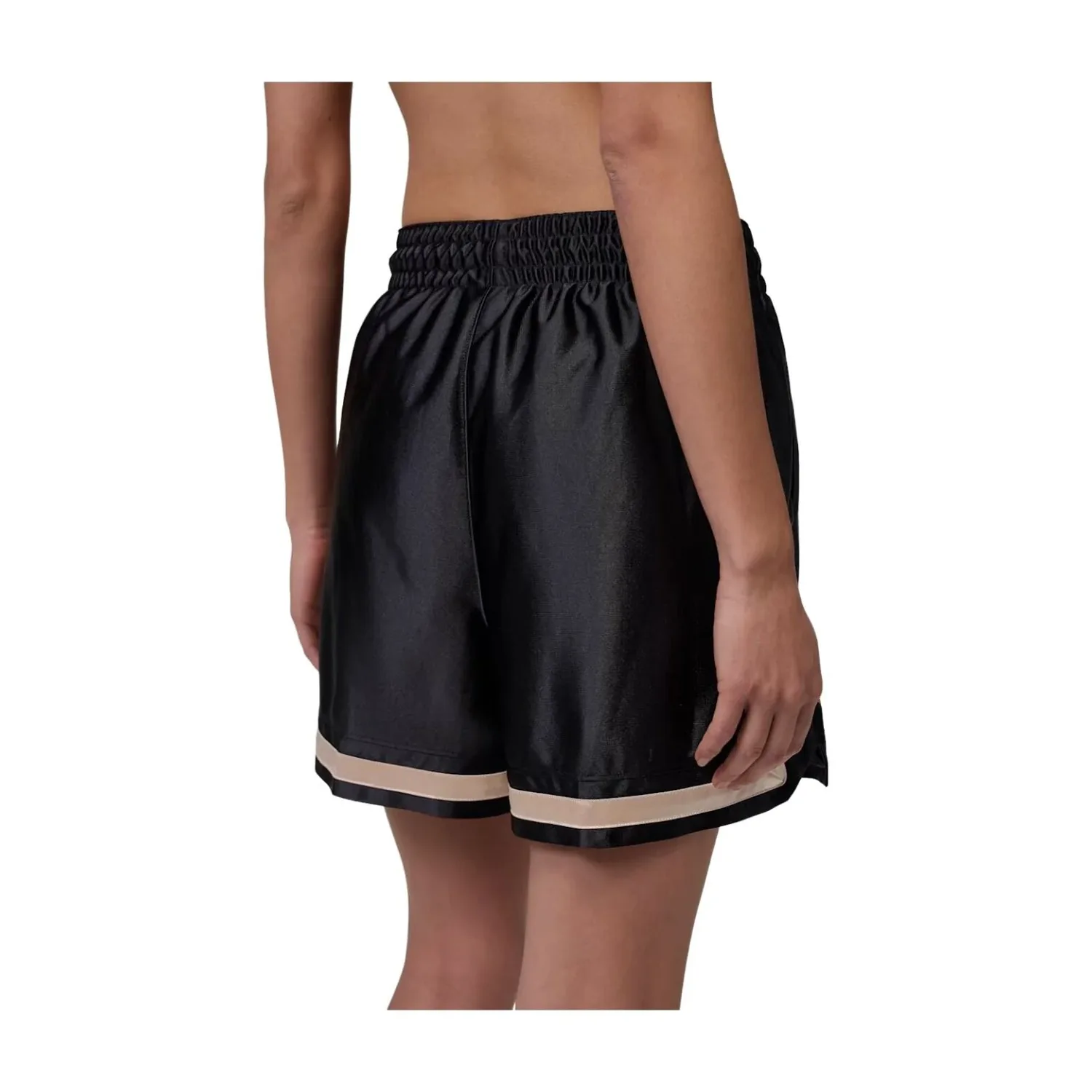 (WMNS) Шорты Air Jordan Sports Dri-FIT 10 см Diamond Shorts 'Black Metallic Gold' — фото 3