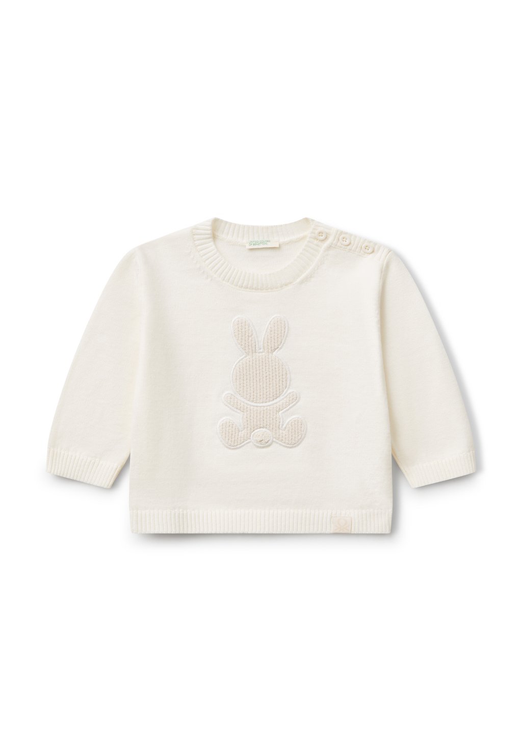 

Свитер RABBIT PATCH United Colors of Benetton, белый
