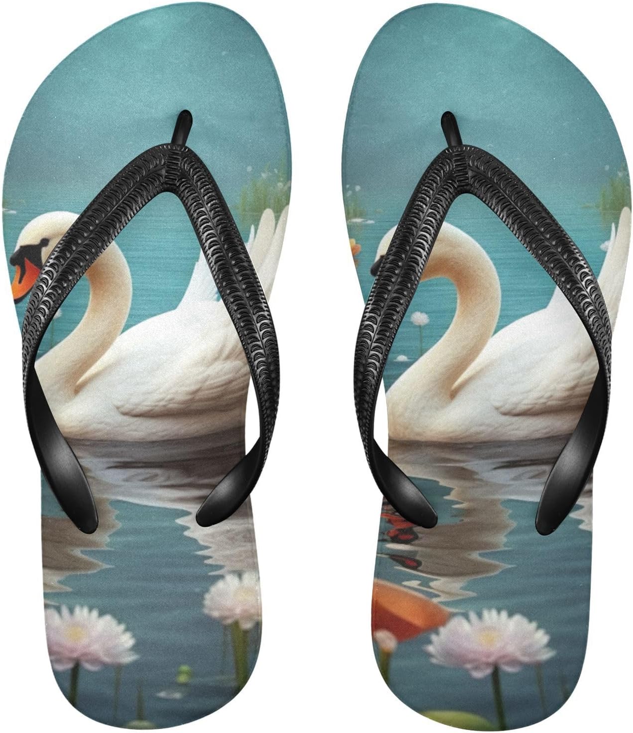 

Пляжные летние сандалии Swan Flower для женщин и мужчин, шлепанцы для душа 20848278 Kfbe