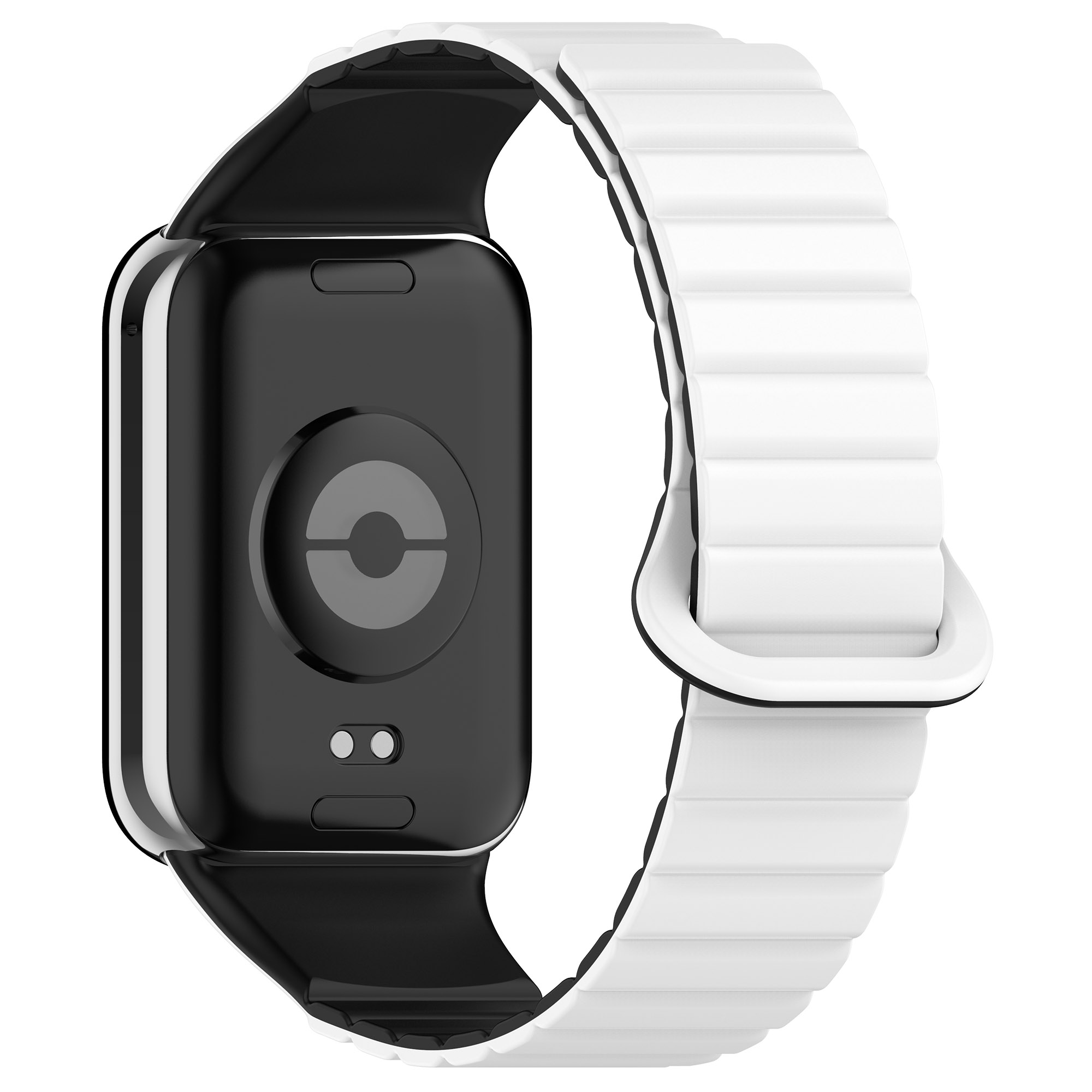 

IBOANN Часы Watch Band Xiaomi Compatibility 230mm Silicone Material, Black & White [Magnetic Upgrade Two-color Silicone]