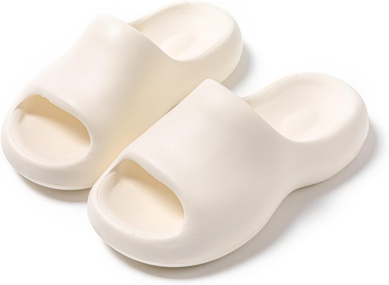 

Тапочки-подушечки для женщин и мужчин, шлепанцы, сандалии для душа, шлепанцы Cloud Slides с толстой подошвой Srdmuph, белый