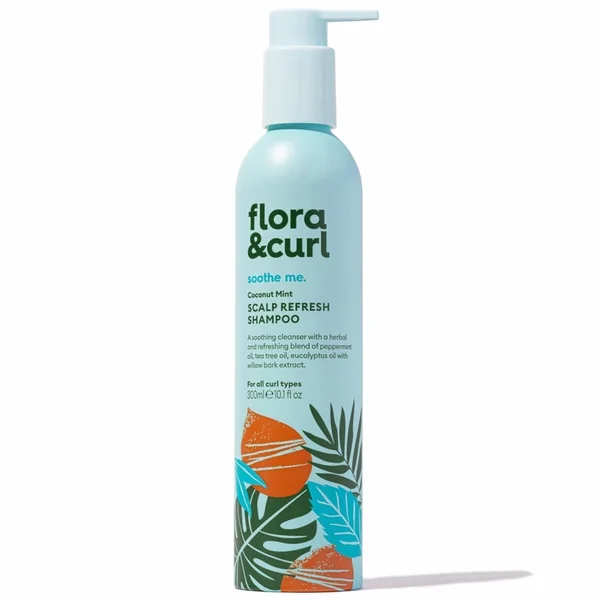 

Шампунь освежающий кожу головы кокос и мята Flora & Curl, 300 мл.