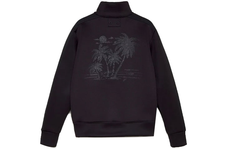 Куртка-толстовка X Team Wang Palm Trees PALM ANGELS, черный — фото 4