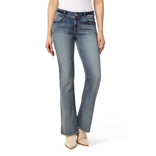 

Джинсы Juniors' Fiesty Curvy low rise slim flare Wallflower, Madelana