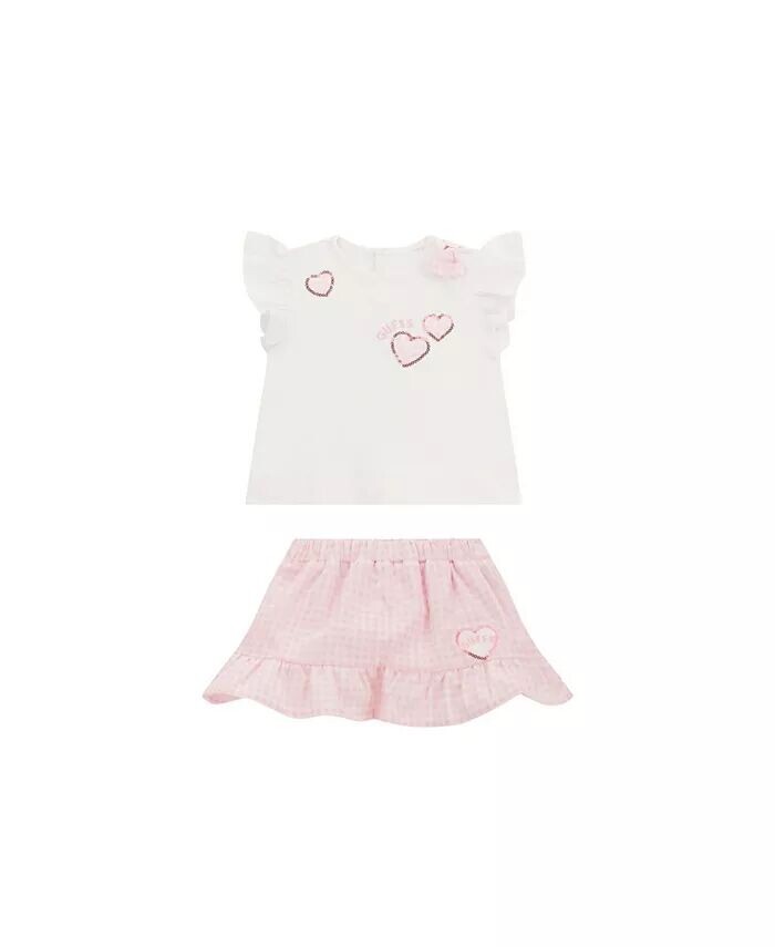 

Футболка с короткими рукавами и юбка для девочки GUESS