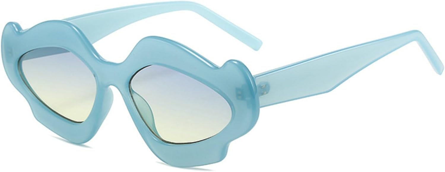 

Винтажные женские солнцезащитные очки с цветочным рисунком, стильная нестандартная форма, градиентные оттенки, модный роскошный дизайн, очки для вечеринок, размер N45 mincl, Blue