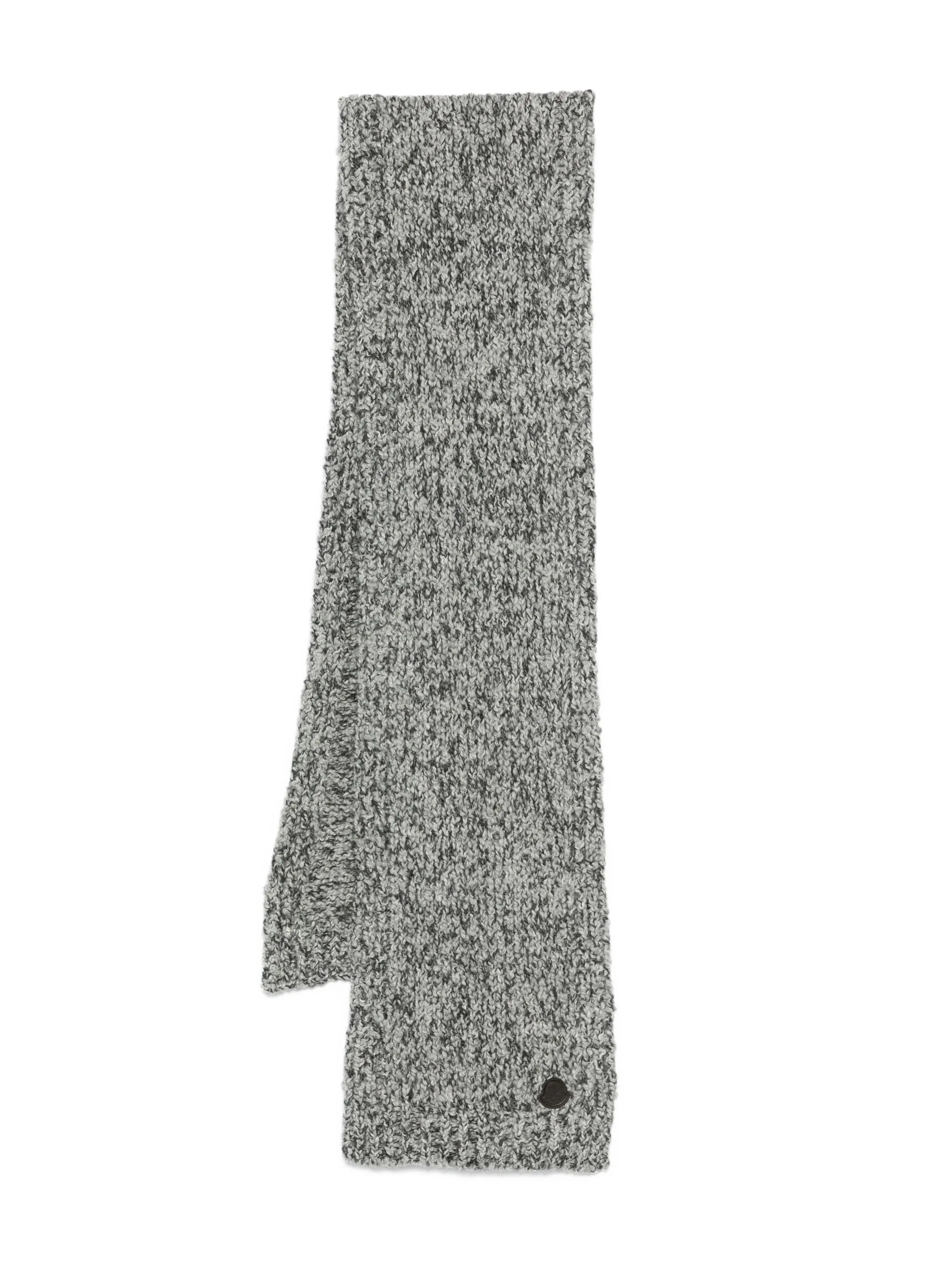 

Шарф с нашивкой-логотипом Moncler, серый