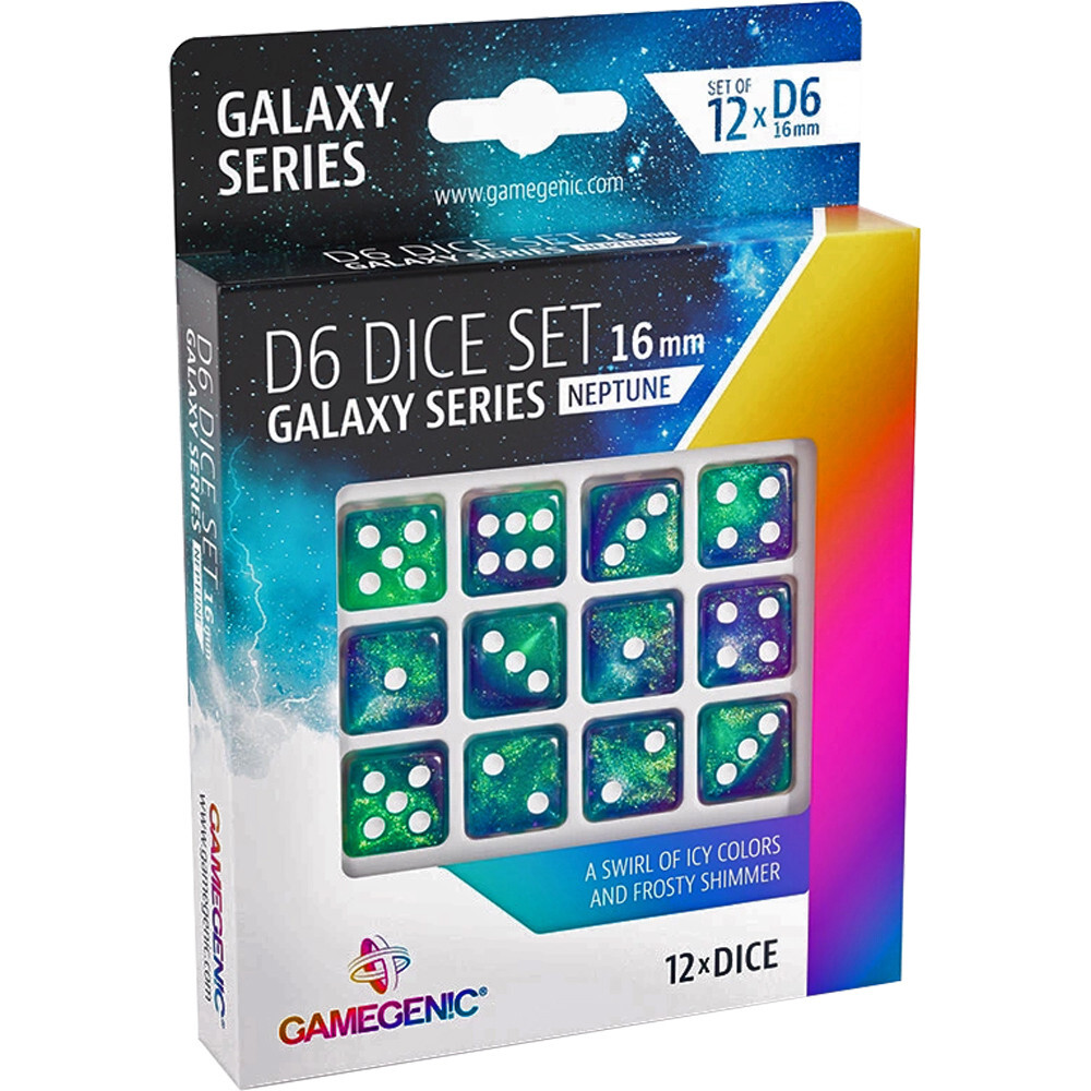 

Аксессуары Gamegenic Galaxy Series 16mm d6 Set: Neptune (12)