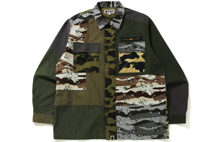 

Рубашка мужская зеленая A Bathing Ape, зеленый