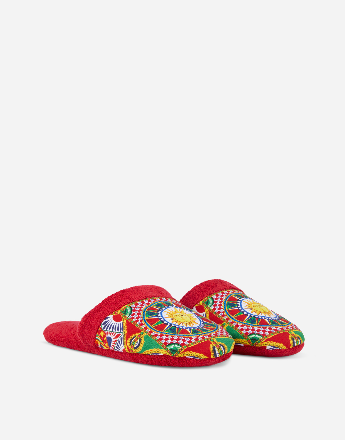 Тапочки из хлопкового махрового полотна Dolce & Gabbana, мультиколор — фото 2