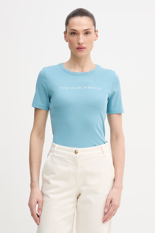 

Хлопковая футболка United Colors of Benetton, синий
