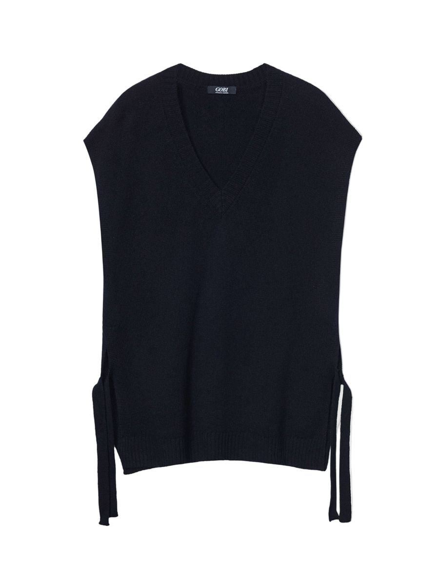 

Кашемировый топ для беременных с V-образным вырезом Gobi Cashmere, Black-blue graphite